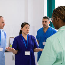 Doctors in hospital talking